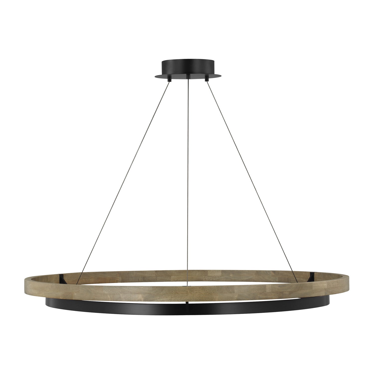 Visual Comfort Modern - 700GRC48BW-LED930 - LED Chandelier - Grace - Matte Black/Weathered Oak Wood