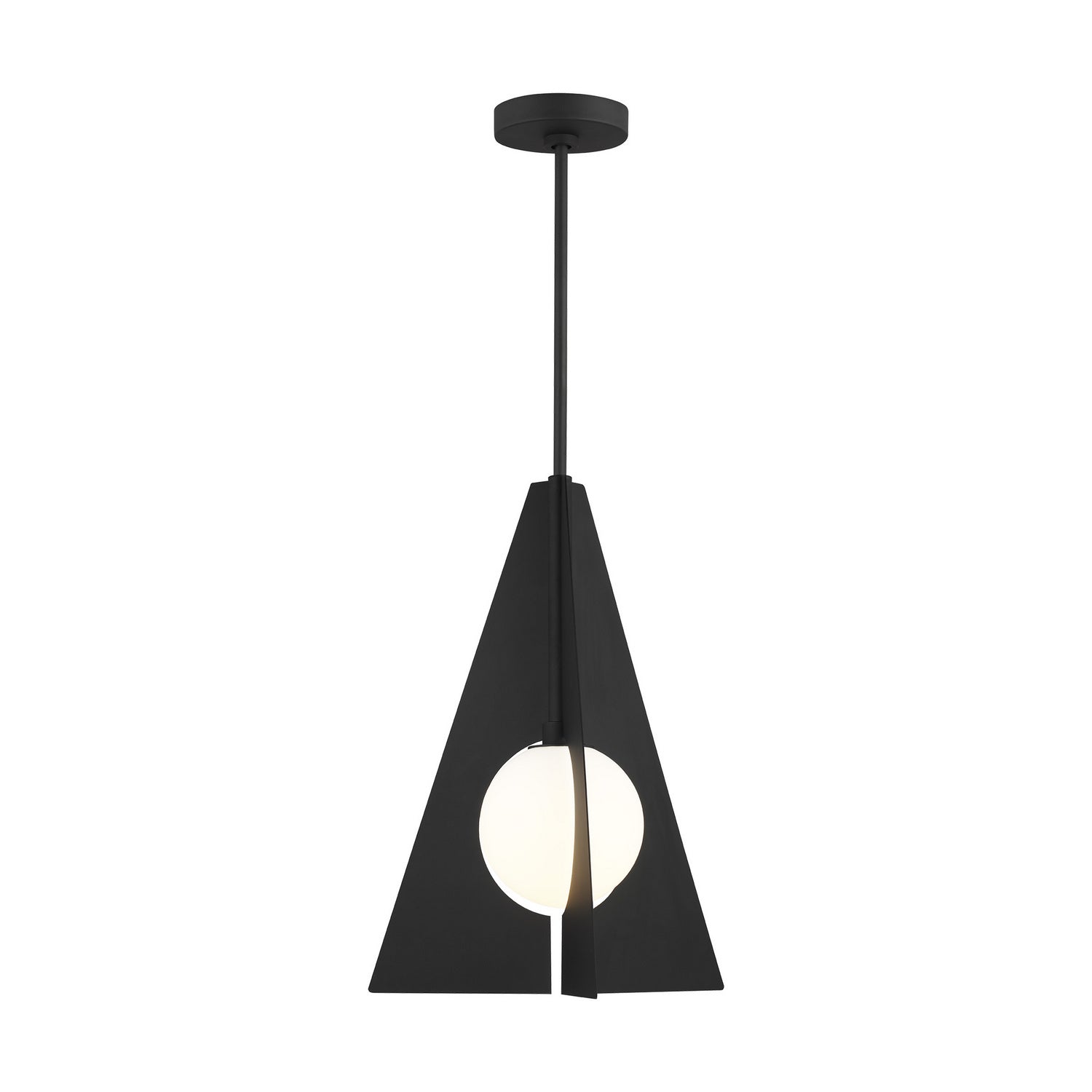 Visual Comfort Modern - 700TDOBLPGB - Pendant - Orbel Pyramid - Nightshade Black