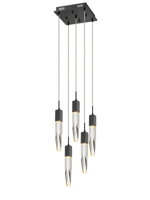 Avenue Lighting - HF1900-5-AP-BK-C - Five Light Pendant - The Original Aspen - Black