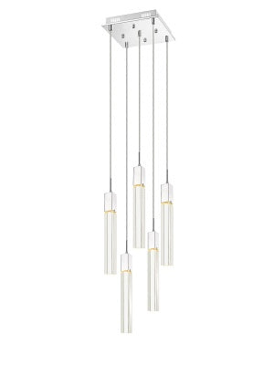 Avenue Lighting - HF1900-5-GL-CH-C - Five Light Pendant - The Original Glacier Avenue - Polished Chrome