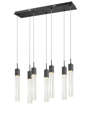 Avenue Lighting - HF1900-7-GL-BK-C - Seven Light Pendant - The Original Glacier Avenue - Black