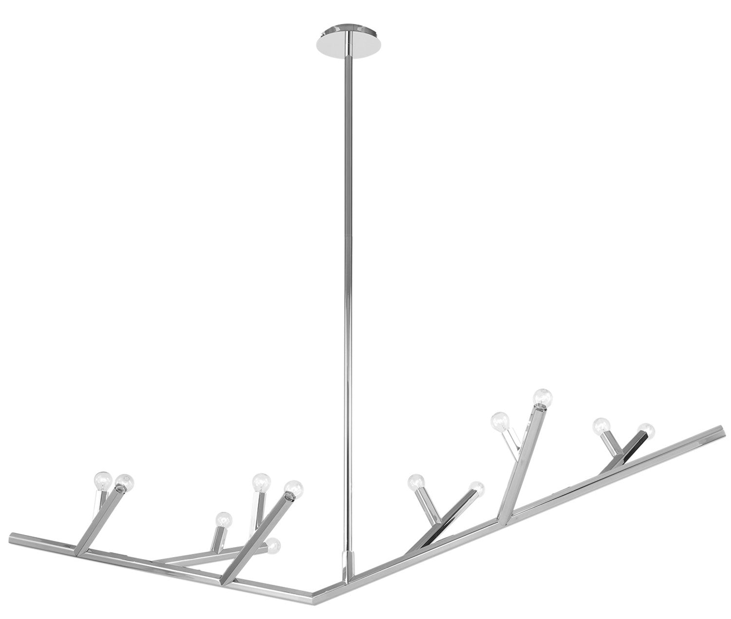 Avenue Lighting - HF8812-PN - 12 Light Linear Chandelier - The Oaks - Polished Nickel