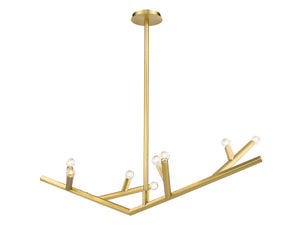 Avenue Lighting - HF8888-BB - Eight Light Linear Pendant - The Oaks - Brushed Brass