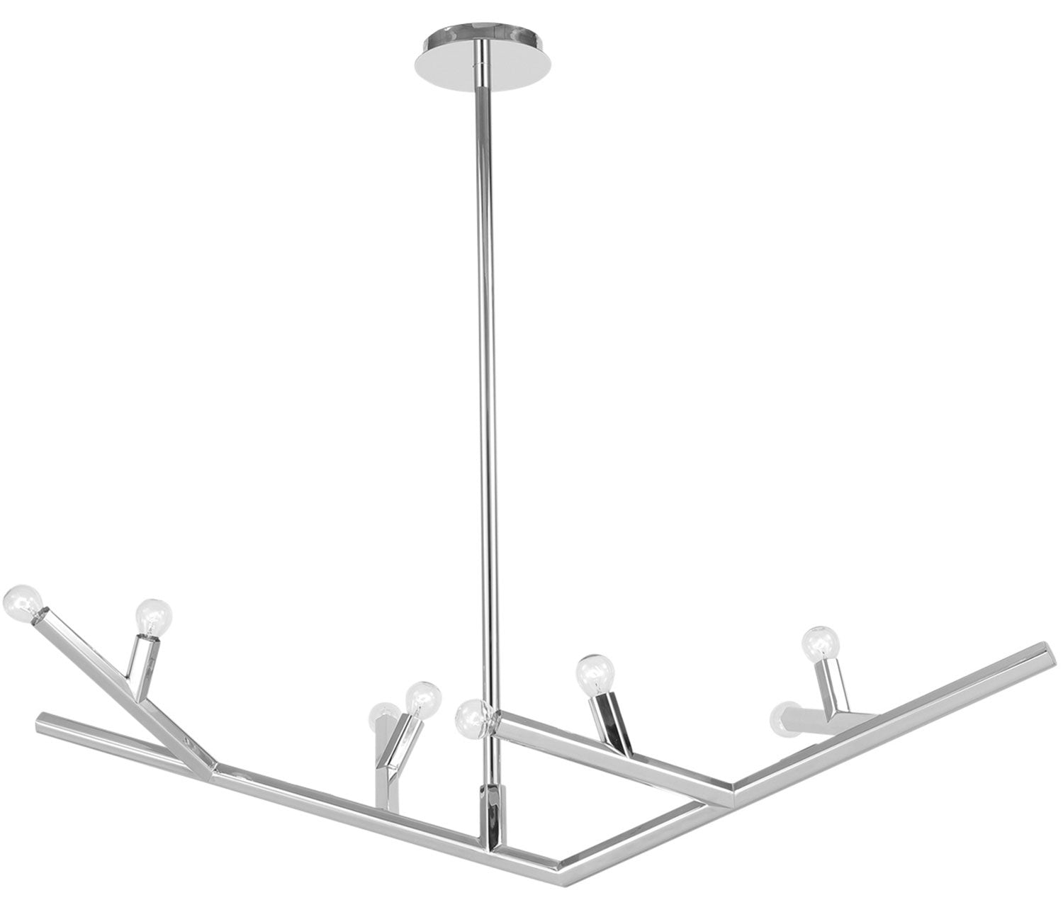 Avenue Lighting - HF8888-PN - Eight Light Linear Pendant - The Oaks - Polished Nickel