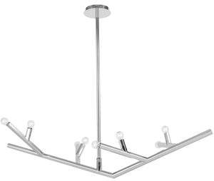 Avenue Lighting - HF8888-PN - Eight Light Linear Pendant - The Oaks - Polished Nickel