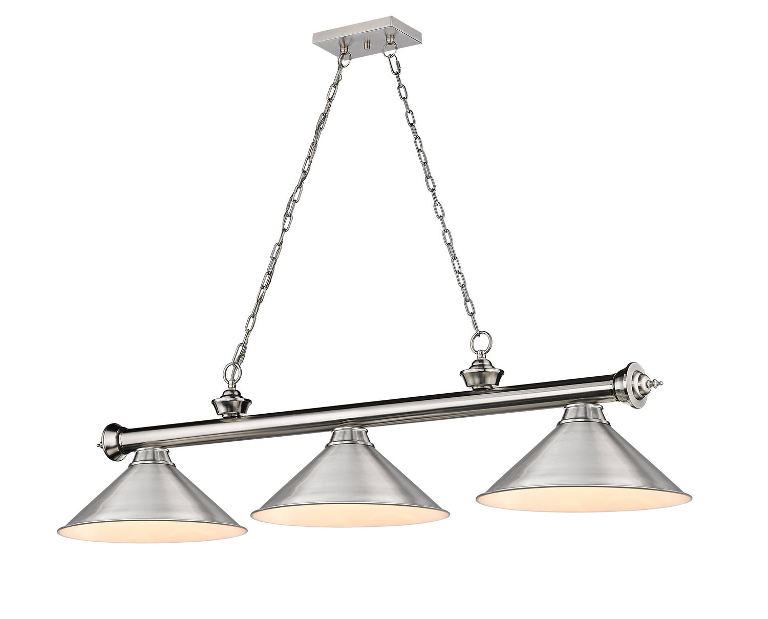 Z-Lite - 2306-3BN-BN15 - Three Light Billiard - Cordon - Brushed Nickel