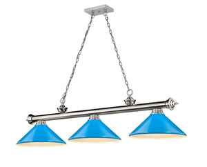 Z-Lite - 2306-3BN-MEB - Three Light Billiard - Cordon - Brushed Nickel