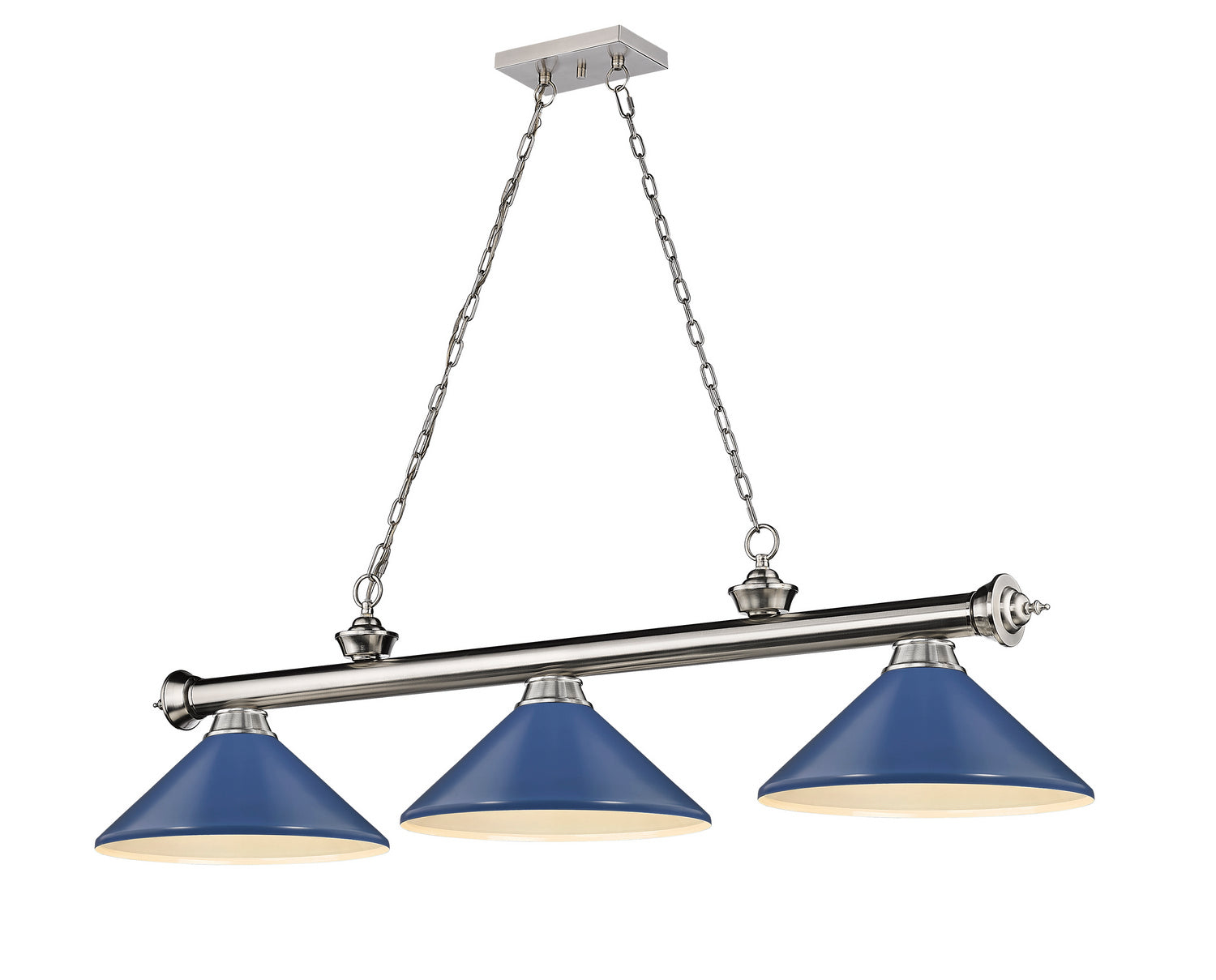 Z-Lite - 2306-3BN-MNB - Three Light Billiard - Cordon - Brushed Nickel