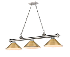 Z-Lite - 2306-3BN-RB15 - Three Light Billiard - Cordon - Brushed Nickel