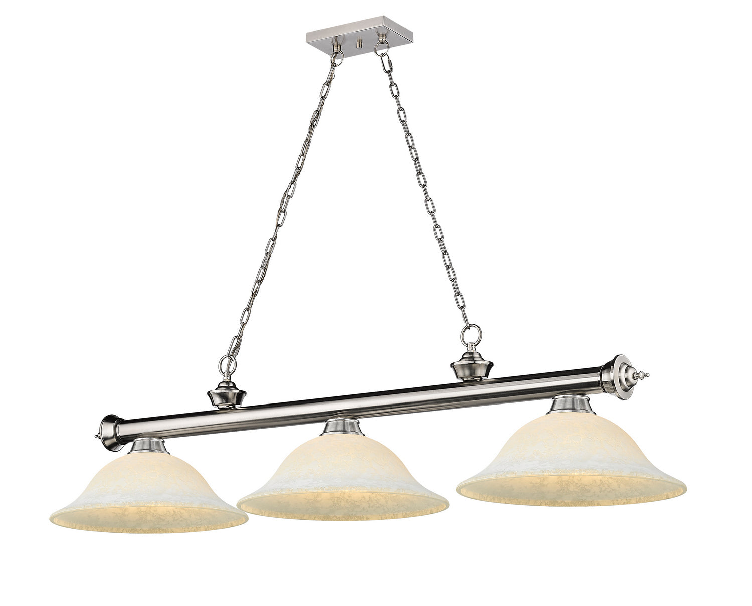 Z-Lite - 2306-3BN-WM16 - Three Light Billiard - Cordon - Brushed Nickel