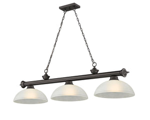 Z-Lite - 2306-3BRZ-DWL14 - Three Light Billiard - Cordon - Bronze