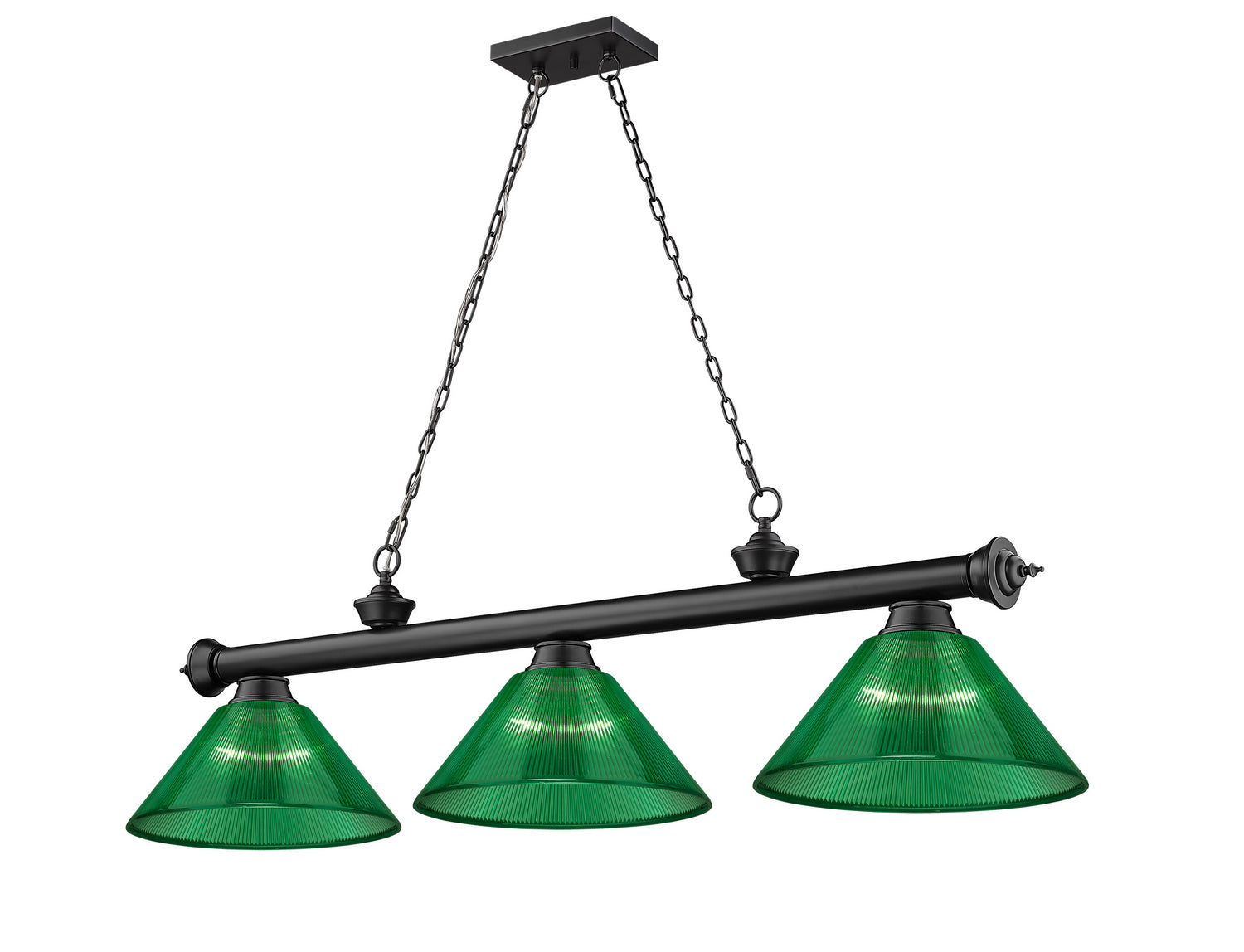 Z-Lite - 2306-3MB-ARG - Three Light Billiard - Cordon - Matte Black