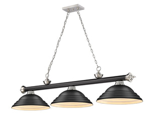 Z-Lite - 2306-3MB-BN-SMB - Three Light Billiard - Cordon - Matte Black / Brushed Nickel