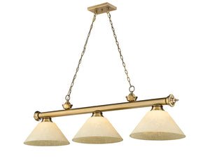 Z-Lite - 2306-3RB-AGM14 - Three Light Billiard - Cordon - Rubbed Brass