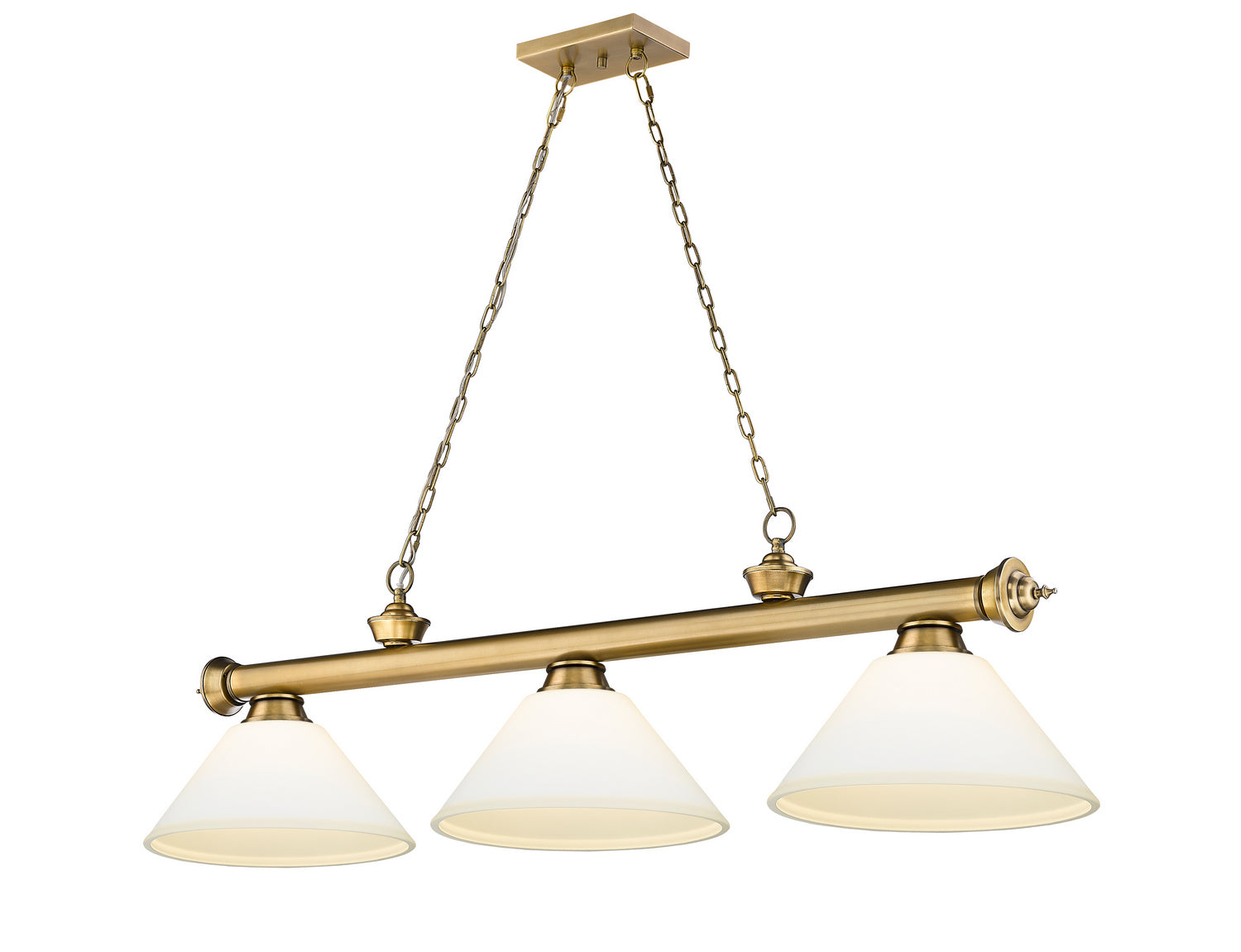 Z-Lite - 2306-3RB-AMO14 - Three Light Billiard - Cordon - Rubbed Brass