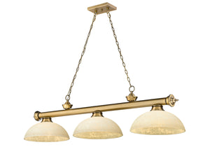 Z-Lite - 2306-3RB-DGM14 - Three Light Billiard - Cordon - Rubbed Brass