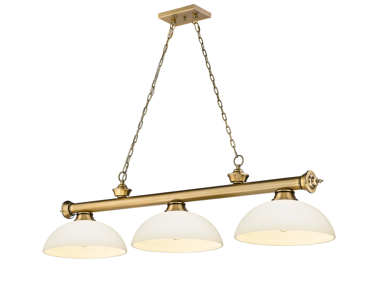 Z-Lite - 2306-3RB-DMO14 - Three Light Billiard - Cordon - Rubbed Brass