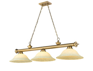 Z-Lite - 2306-3RB-GM16 - Three Light Billiard - Cordon - Rubbed Brass