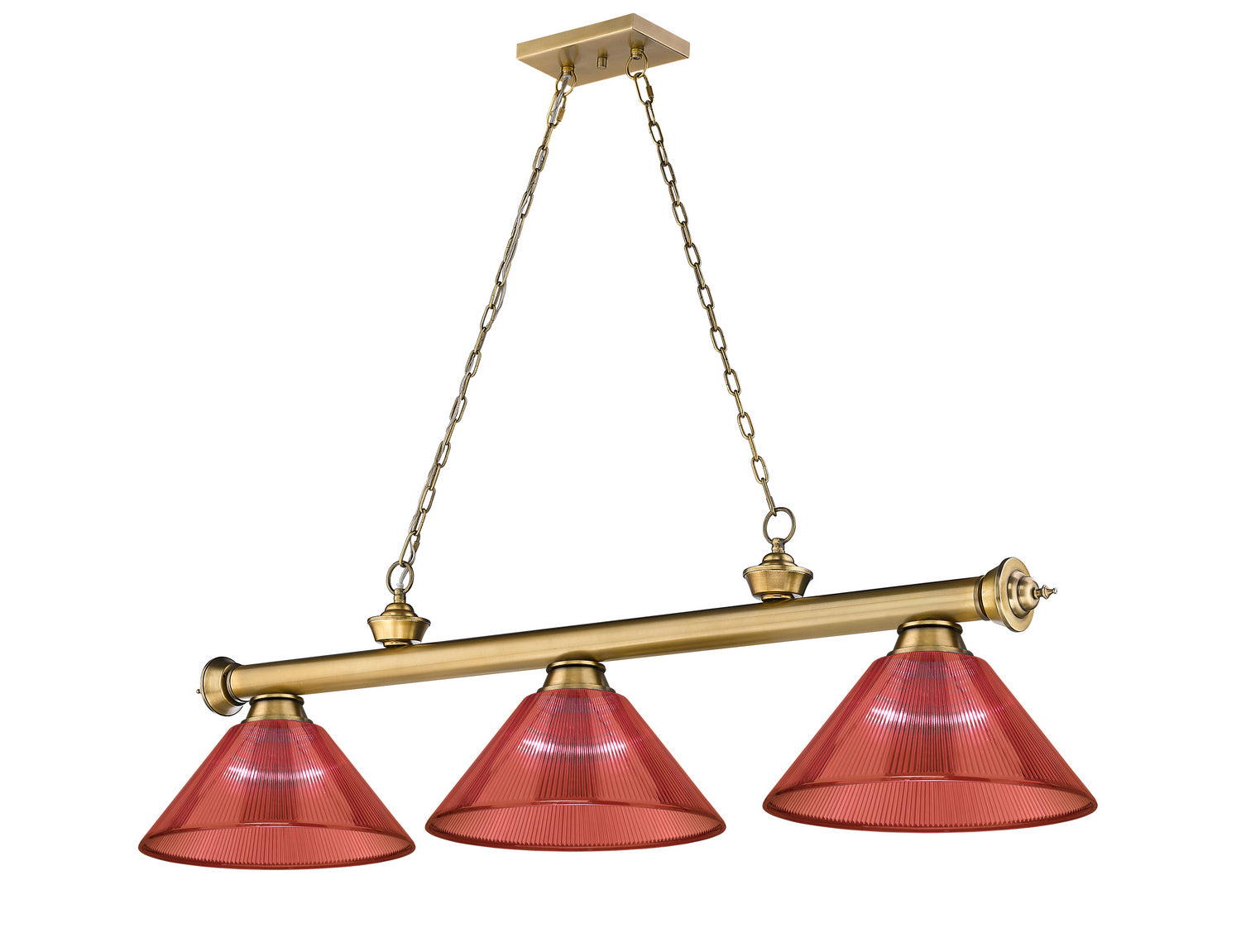 Z-Lite - 2306-3RB-PRD - Three Light Billiard - Cordon - Rubbed Brass