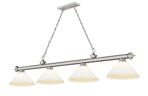 Z-Lite - 2306-4BN-AMO14 - Four Light Billiard - Cordon - Brushed Nickel