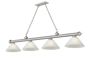 Z-Lite - 2306-4BN-AWL14 - Four Light Billiard - Cordon - Brushed Nickel
