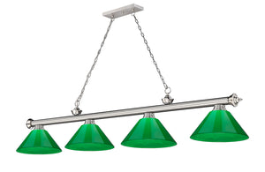 Z-Lite - 2306-4BN-PGR - Four Light Billiard - Cordon - Brushed Nickel