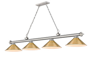 Z-Lite - 2306-4BN-RB15 - Four Light Billiard - Cordon - Brushed Nickel