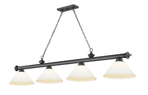 Z-Lite - 2306-4BP-AMO14 - Four Light Billiard - Cordon - Bronze Plate