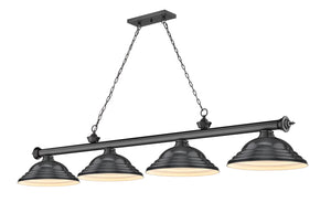 Z-Lite - 2306-4BP-SBP - Four Light Billiard - Cordon - Bronze Plate
