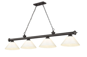 Z-Lite - 2306-4BRZ-PWH - Four Light Billiard - Cordon - Bronze