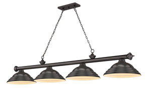 Z-Lite - 2306-4BRZ-SBRZ - Four Light Billiard - Cordon - Bronze