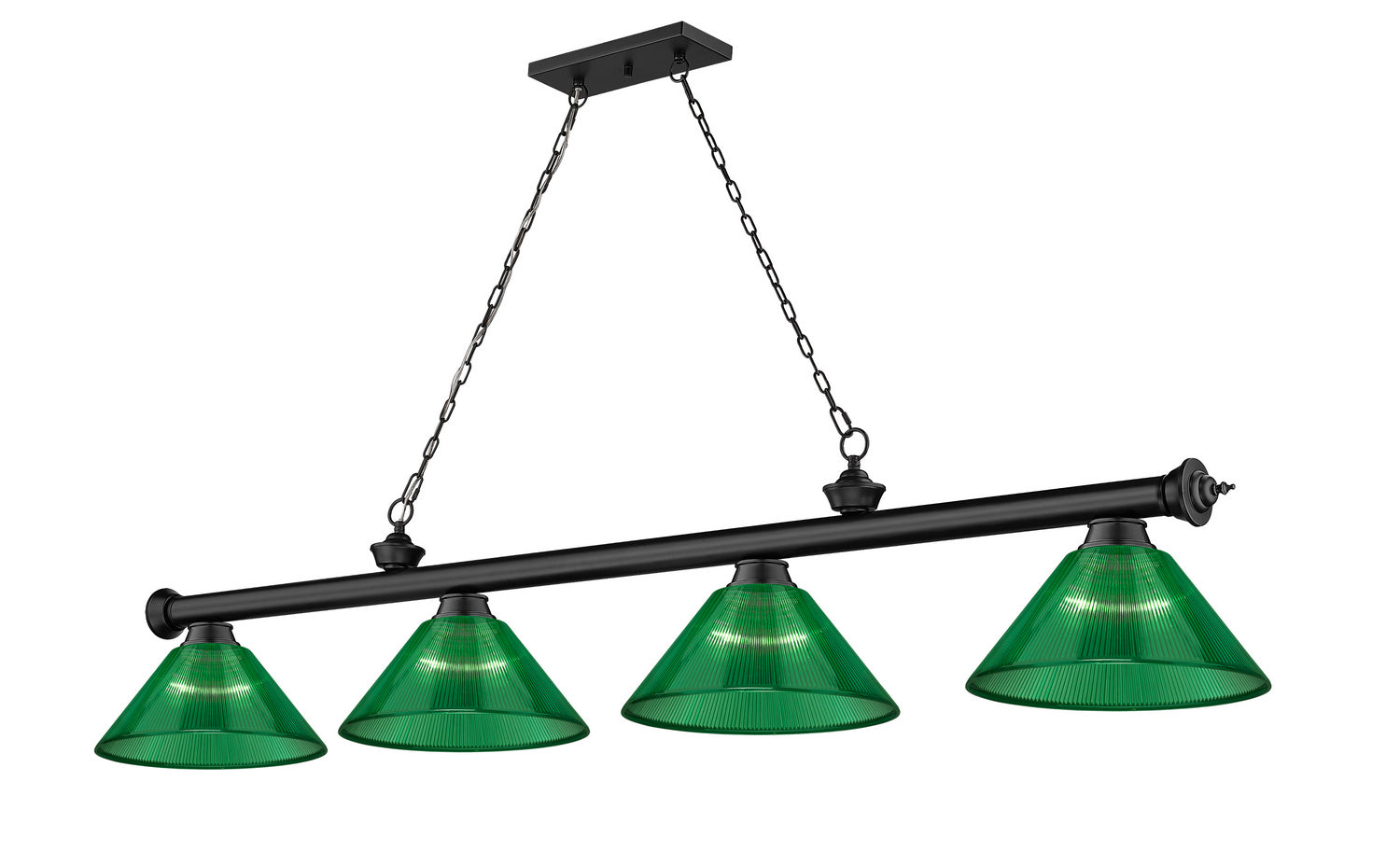 Z-Lite - 2306-4MB-ARG - Four Light Billiard - Cordon - Matte Black