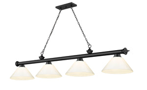 Z-Lite - 2306-4MB-PWH - Four Light Billiard - Cordon - Matte Black