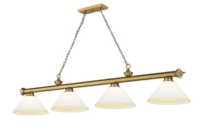 Z-Lite - 2306-4RB-AMO14 - Four Light Billiard - Cordon - Rubbed Brass