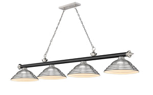 Z-Lite - 2306-4MB-BN-SBN - Four Light Billiard - Cordon - Matte Black + Brushed Nickel