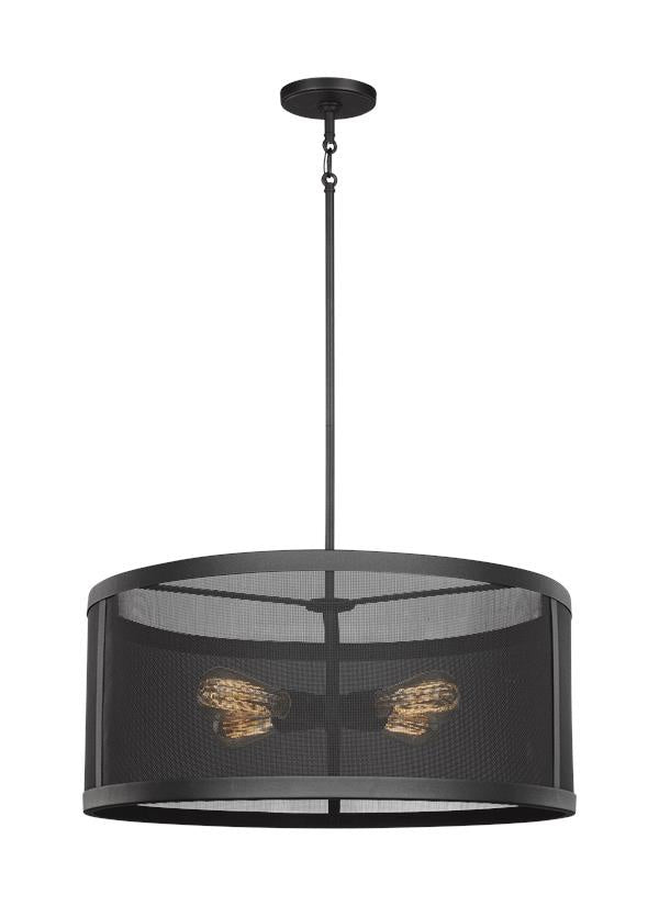 Visual Comfort Studio - 6528504EN7-12 - Four Light Pendant - Gereon - Black