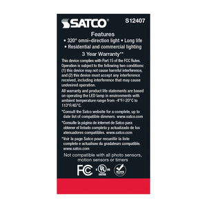 Satco - S12407 - Light Bulb - Soft White
