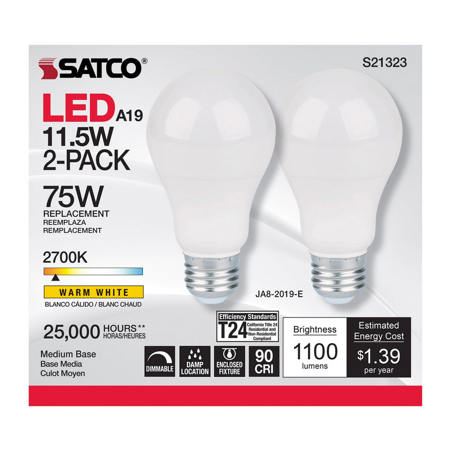 Satco - S21323 - Light Bulb - Frost