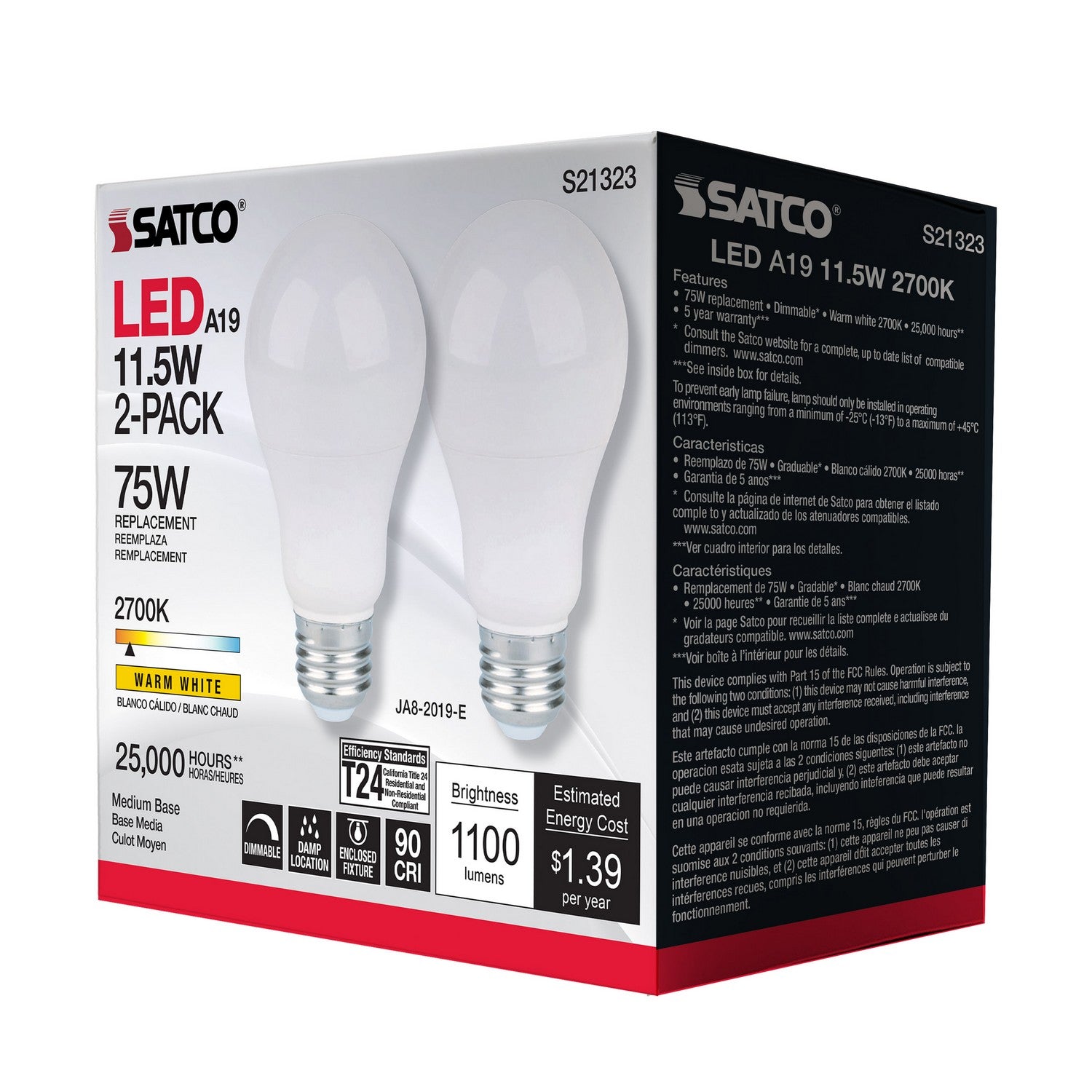 Satco - S21323 - Light Bulb - Frost