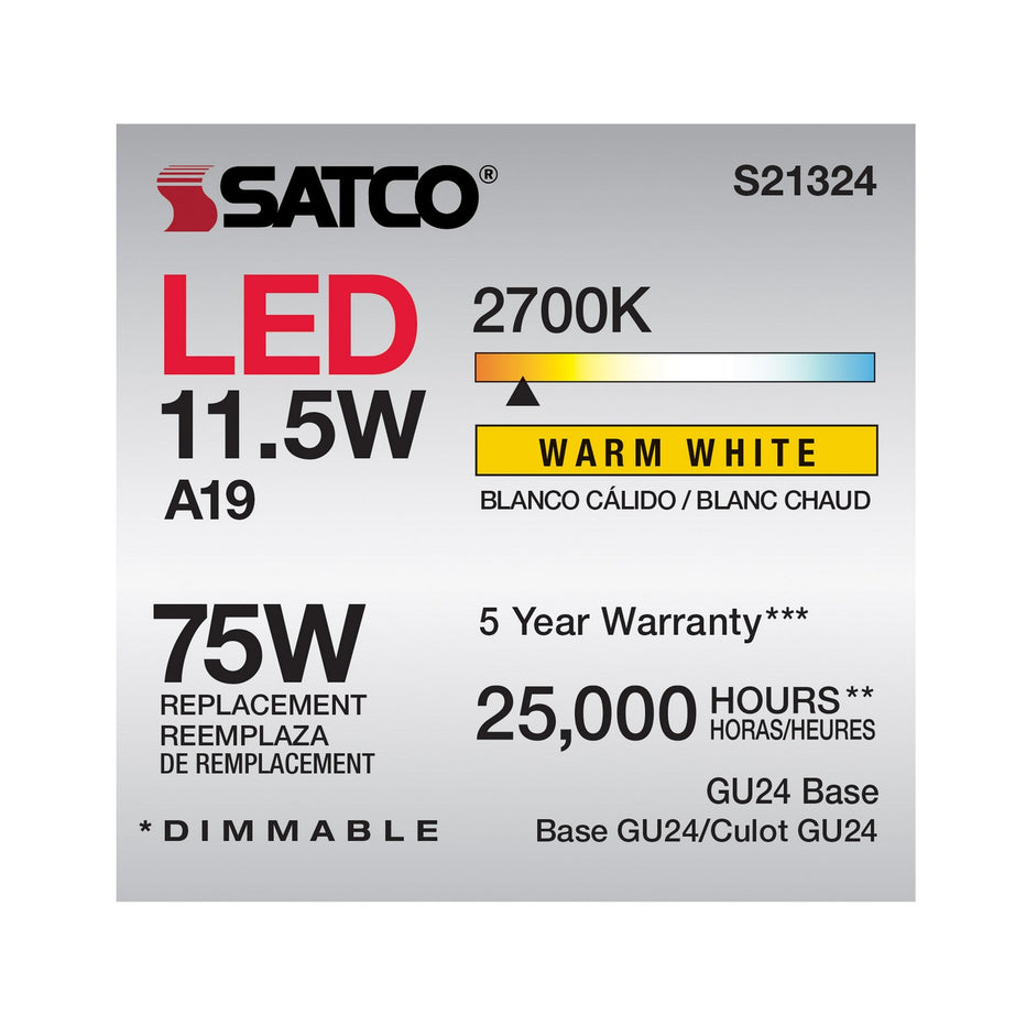 Satco - S21324 - Light Bulb - Frost