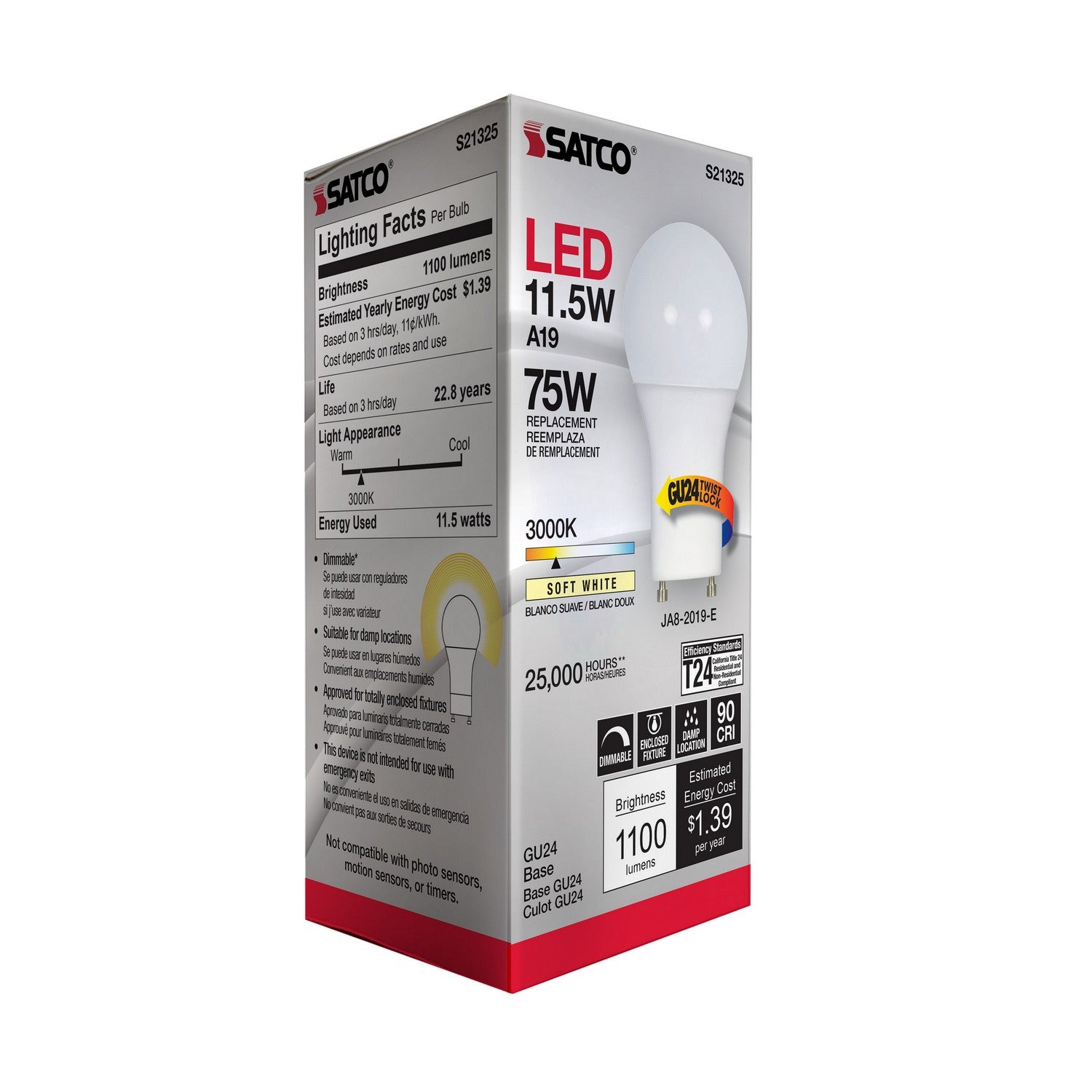 Satco - S21325 - Light Bulb - Frost