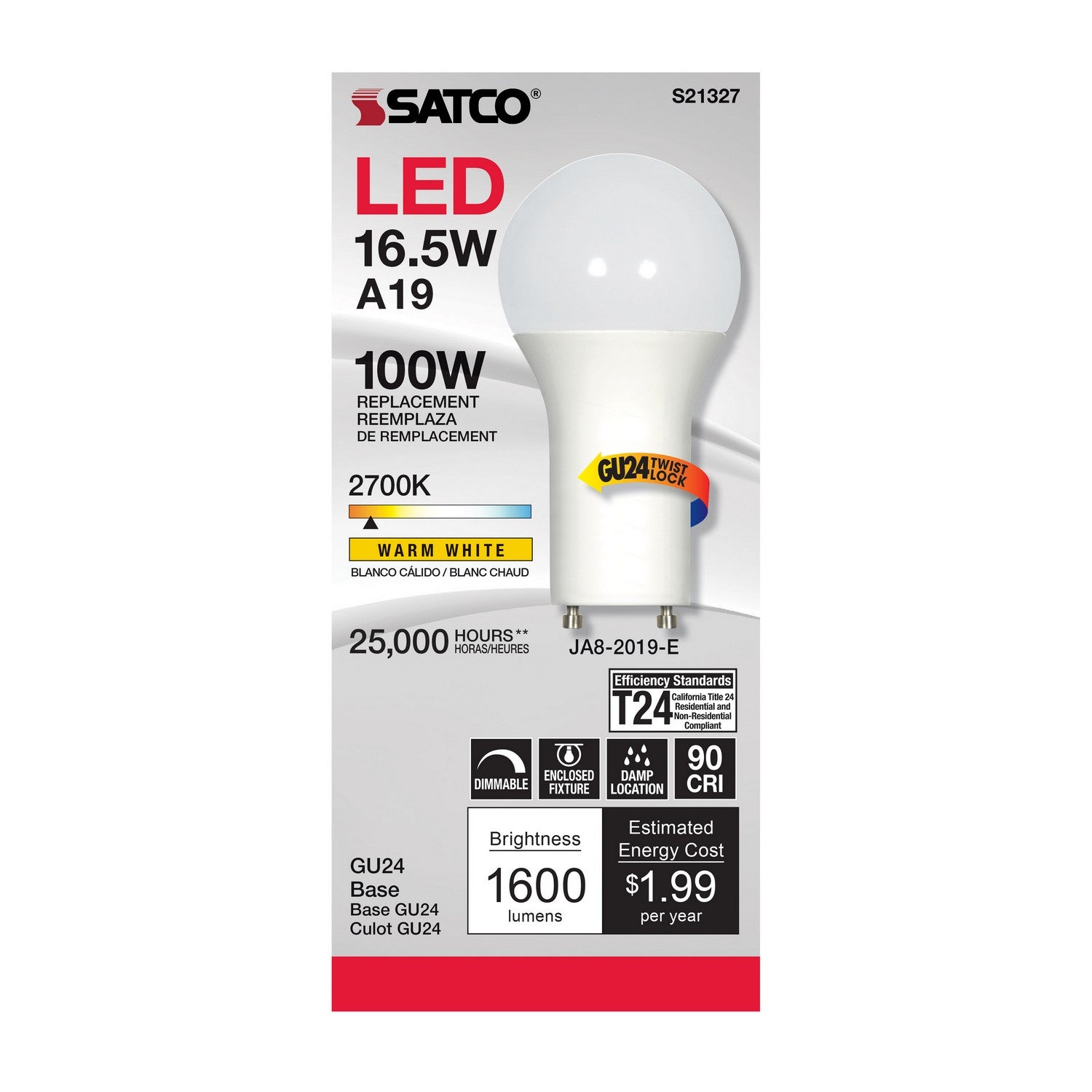 Satco - S21327 - Light Bulb - Frost