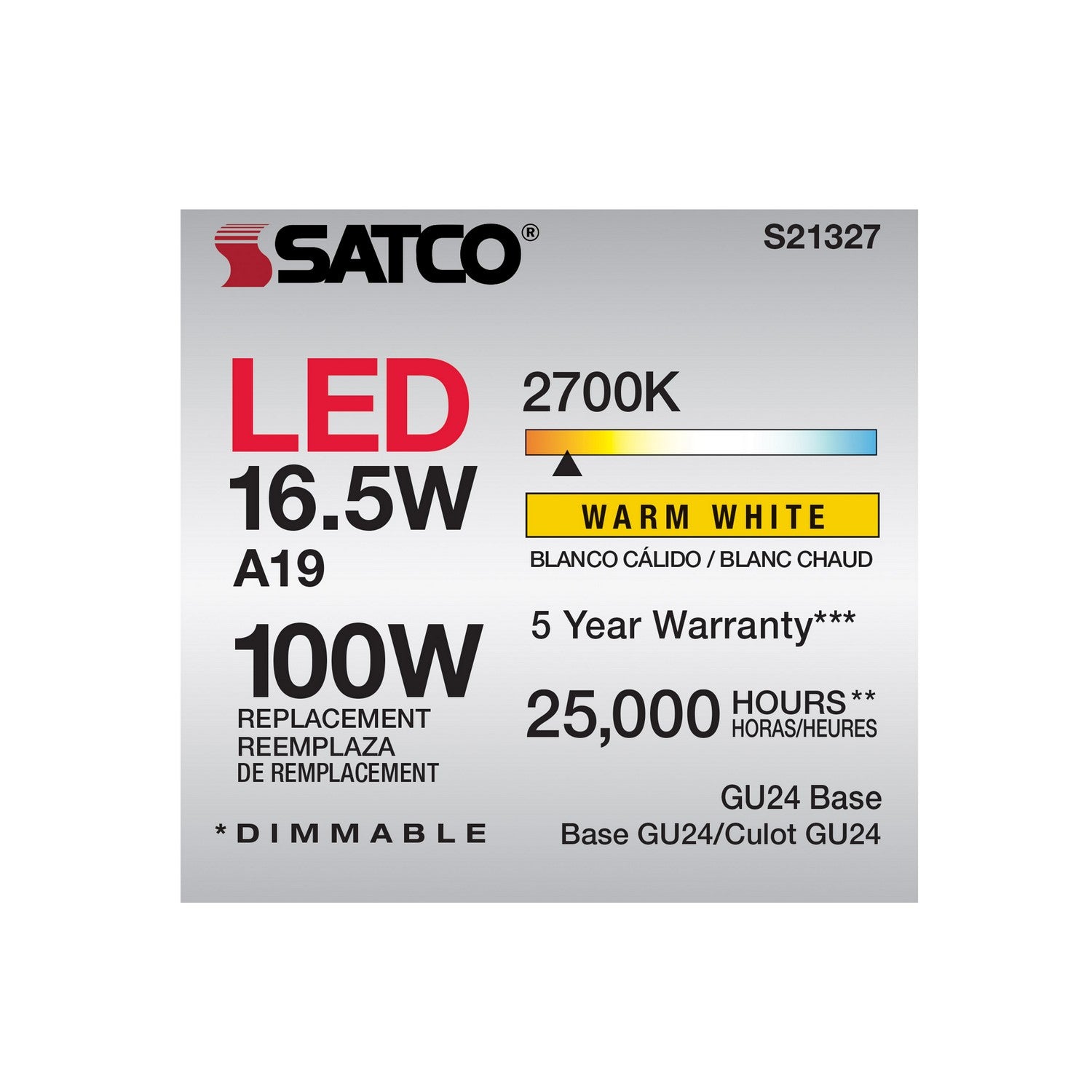 Satco - S21327 - Light Bulb - Frost