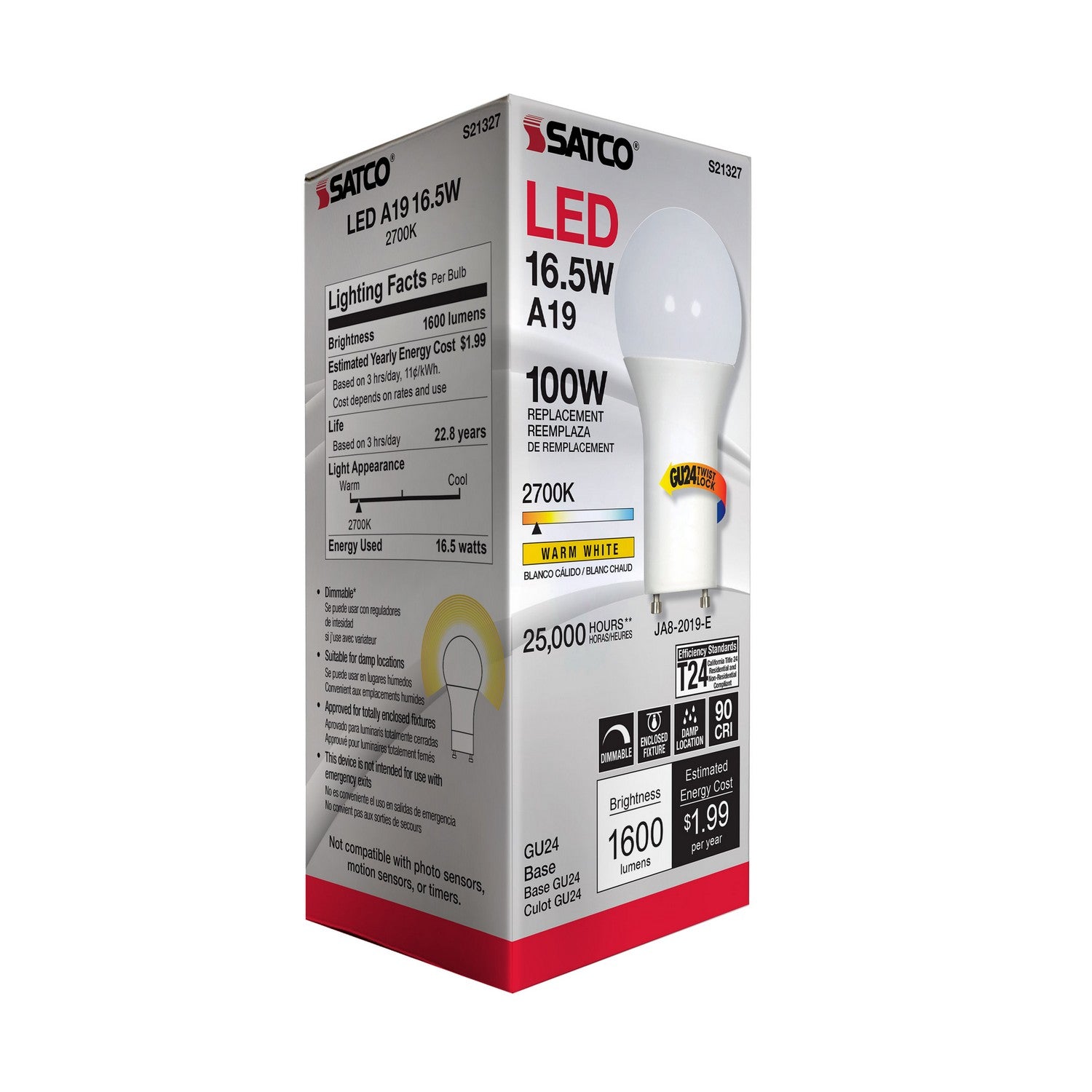 Satco - S21327 - Light Bulb - Frost