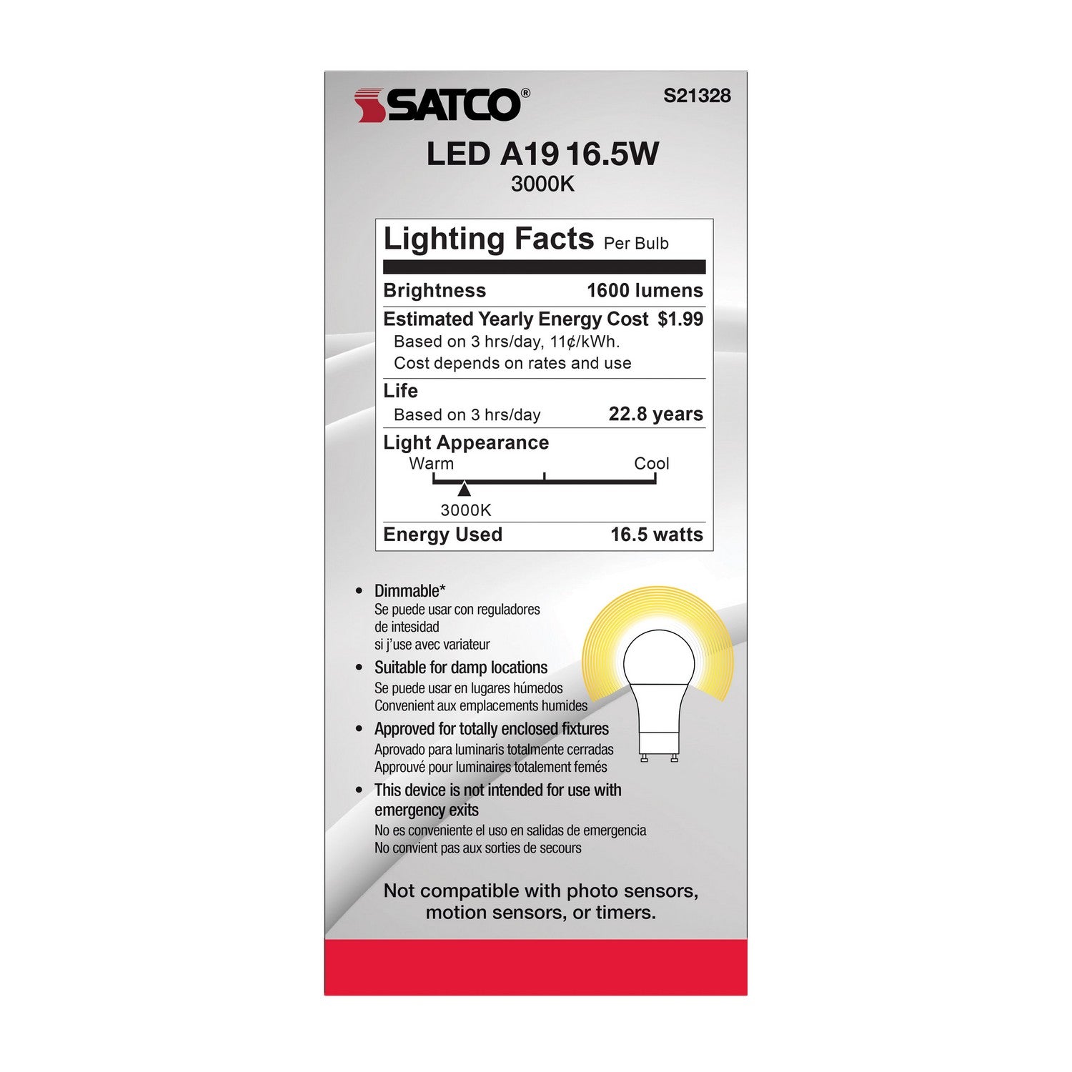 Satco - S21328 - Light Bulb - Frost