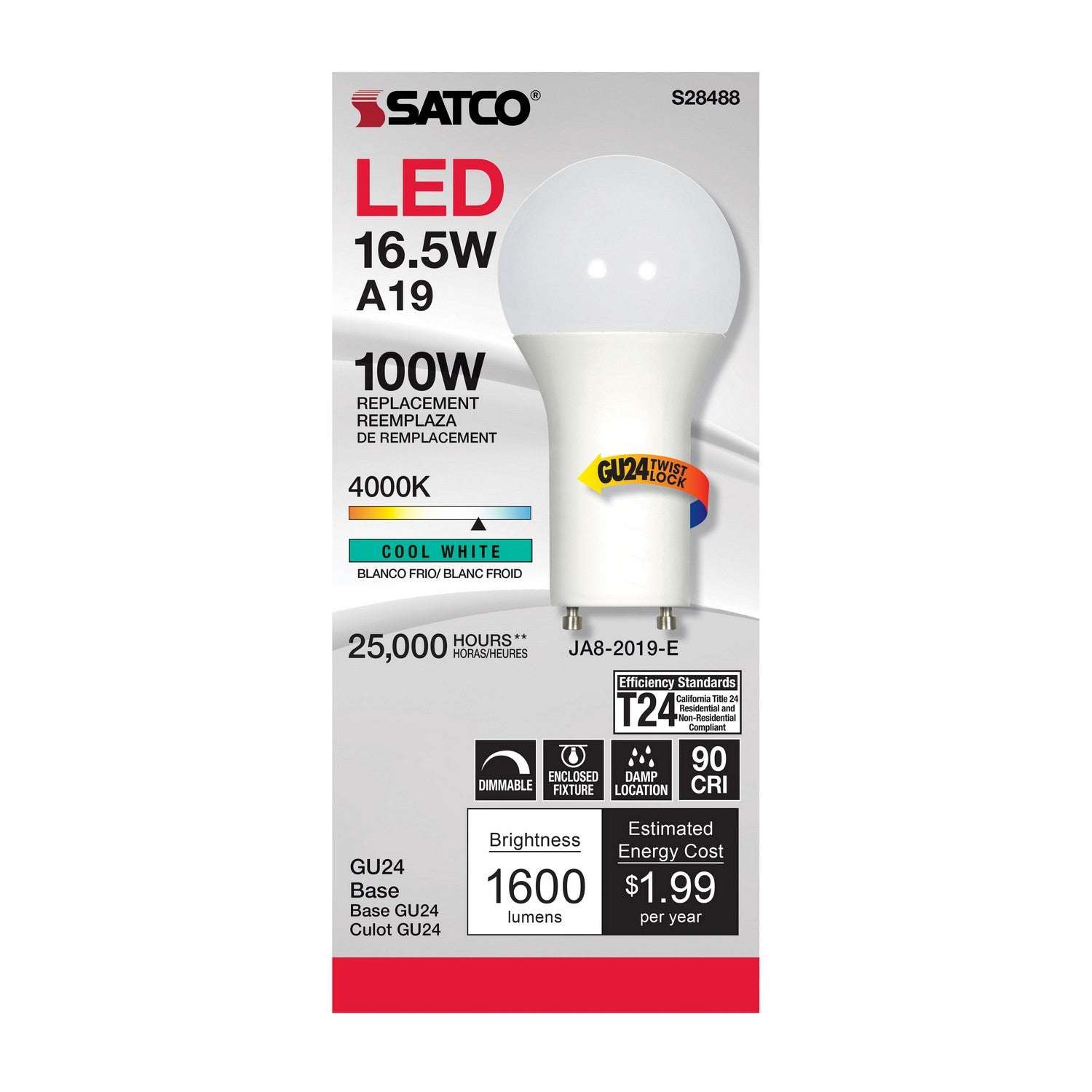 Satco - S28488 - Light Bulb - Frost