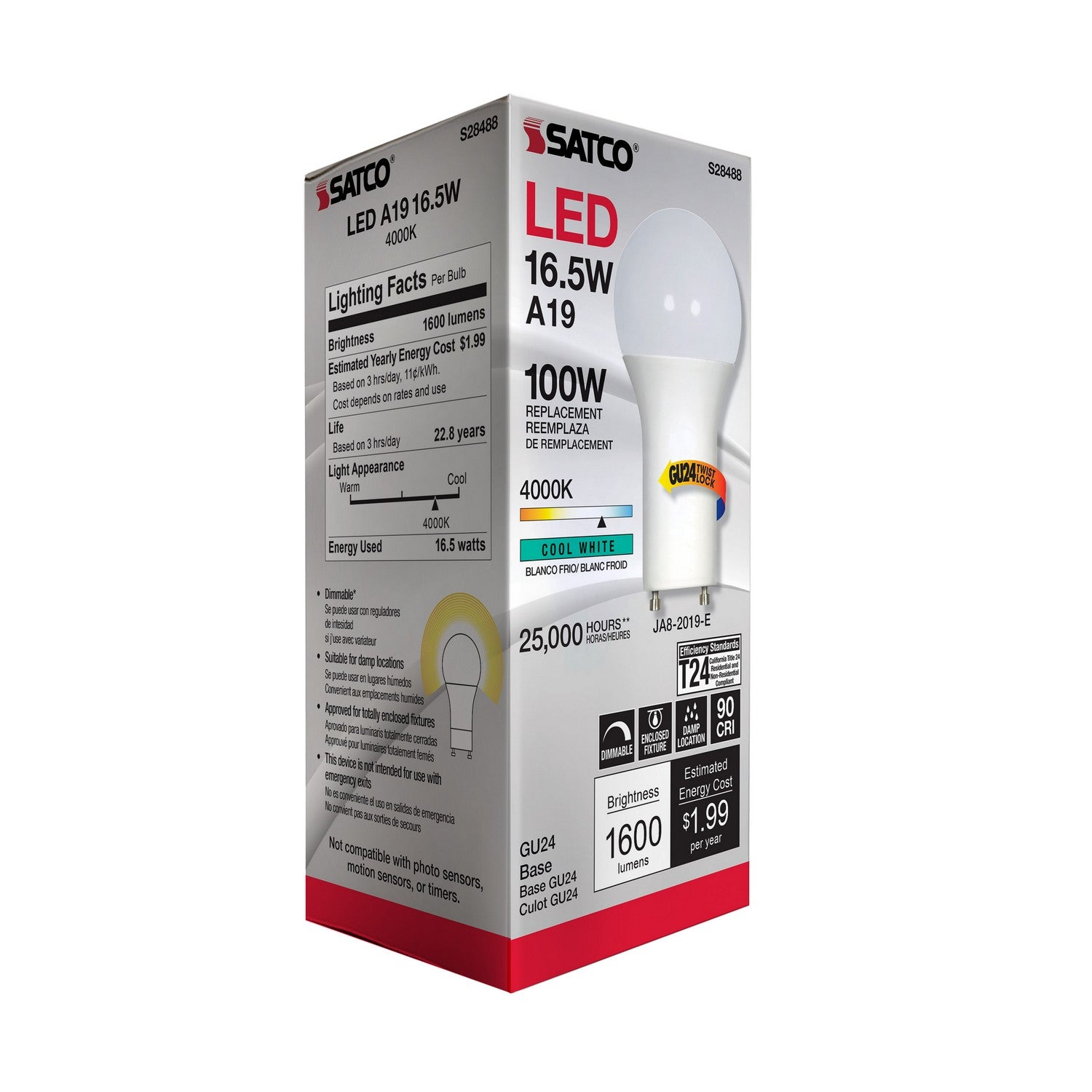 Satco - S28488 - Light Bulb - Frost
