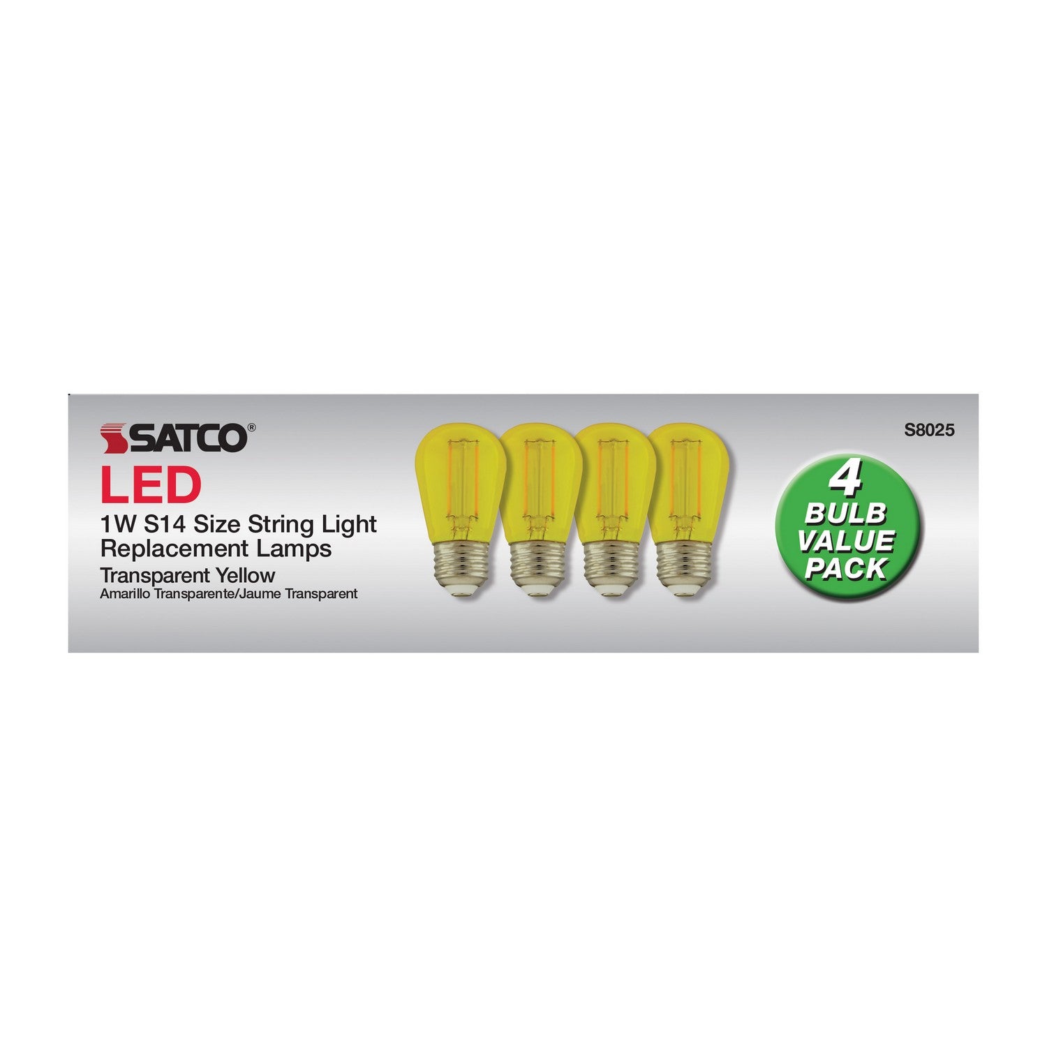 Satco - S8025 - Light Bulb - Transparent Yellow