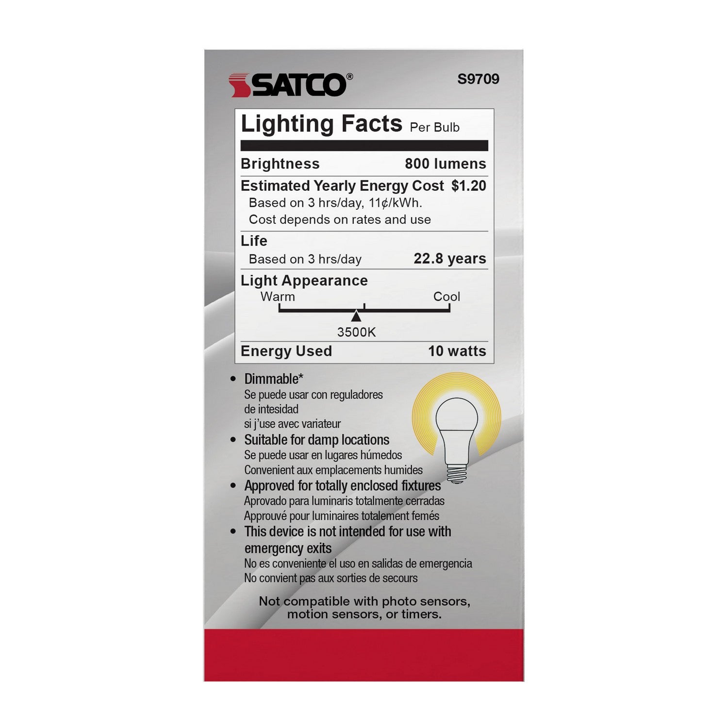 Satco - S9709 - Light Bulb - Frost