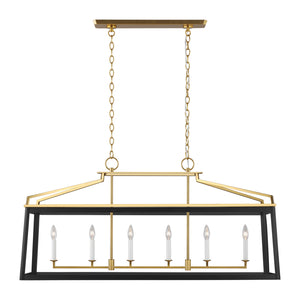 Visual Comfort Studio - CC1586MBKBBS - Six Light Linear Lantern - Carlow - Midnight Black